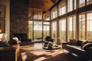 Austin home interior with sunlight filtering through glare reduction window film