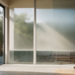 Austin home interior with frosted privacy window films and natural light streaming in