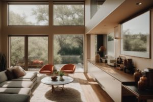 Cozy Austin home interior with UV blocking window film