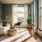 Bright Austin home interior with filtered sunlight through window film