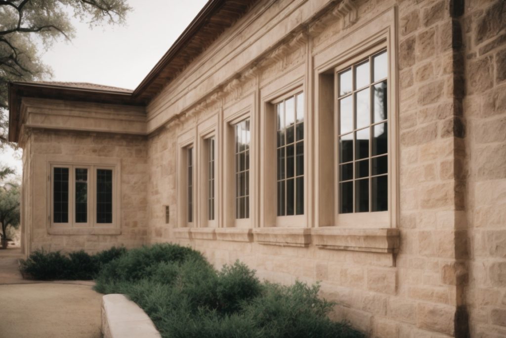 Historical building in Austin with clear energy-efficient window films